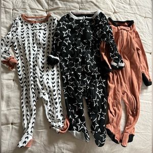 LNWOT cloud island baby sleeper set, 0-3 months zip up pajamas, pjs baby clothes